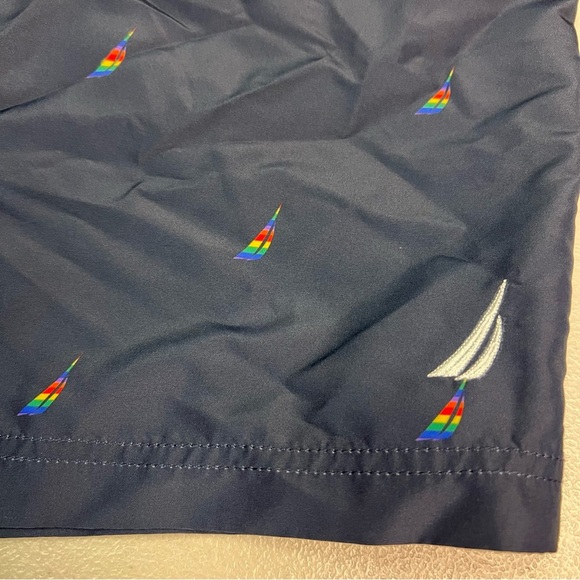 Nautica Blue Swim Trunks with Classic Design - Picture 4 of 8